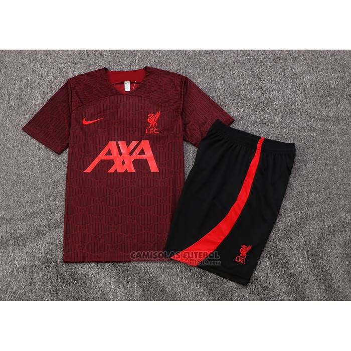 Fato de Treino Liverpool Manga Curta 2022-2023 Vermelho - Calcas Curta